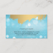 Gold gebürstet | Hintergrund von Bokeh Sparkle Visitenkarte (Rückseite)