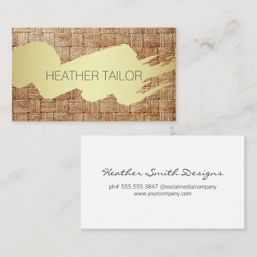 Gold gebürstet | Hintergründe für den Aktionskorb Visitenkarte (Vorne/Hinten)