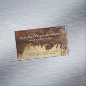 Gold gebürstet | Holz Magnetische Visitenkarte (Beispiel)