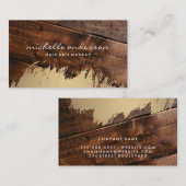 Gold gebürstet | Holz Visitenkarte (Vorne/Hinten)