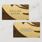 Gold gebürstet | Holzkörner Visitenkarte (Vorne/Hinten)