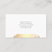 Gold gebürstet | Makeup Brushes | Beautician Visitenkarte (Rückseite)