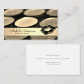 Gold gebürstet | Makeup Palette | Kiss Visitenkarte (Vorne/Hinten)