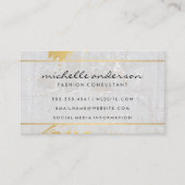 Gold gebürstet | Marmorstein Visitenkarte (Vorderseite)