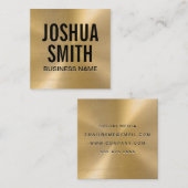 Gold gebürstet quadratische visitenkarte (Vorne/Hinten)