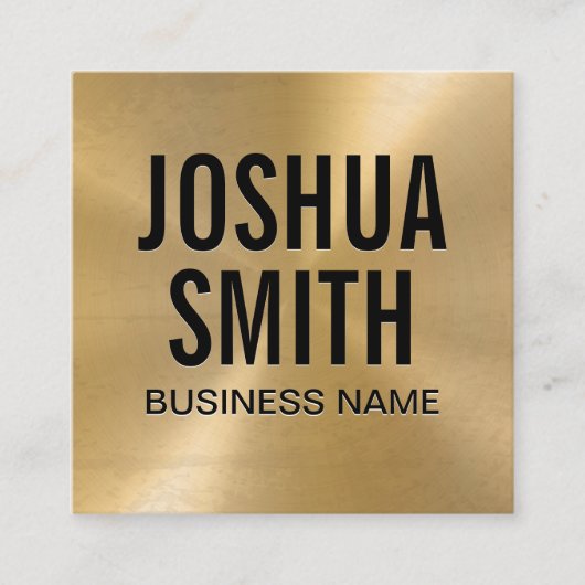 Gold gebürstet quadratische visitenkarte (Vorderseite)