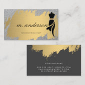 Gold gebürstet | Shimmer Glitzer | Mode Visitenkarte (Vorne/Hinten)