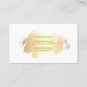 Gold gebürstet | Textur | Designer Visitenkarte (Rückseite)