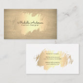 Gold gebürstet | Textur | Designer Visitenkarte (Vorne/Hinten)