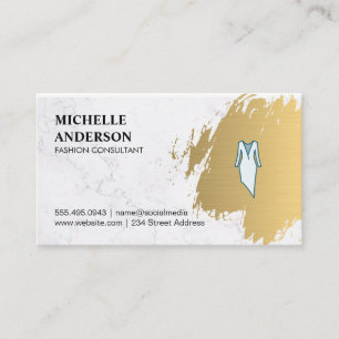 Gold gebürstet Wardrobe Artist Mode-Designer Visitenkarte