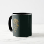 Gold-Geburtsblumen-Personalisierte Tasse - Septemb (Vorderseite Links)