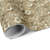 Gold Geburtstagsjubiläum Blumengeschenke Geschenkpapier (Rolleneckpunkt)