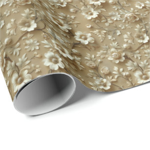 Gold Geburtstagsjubiläum Blumengeschenke Geschenkpapier