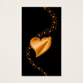 gold, gelb Regenbogen Herz mit Sternen auf schwarz (Rückseite)