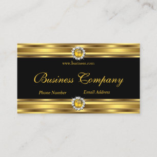 Gold Gelb Schwarzer Diamant Schmuck Elegant Klassi Visitenkarte