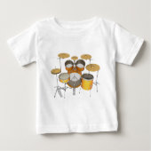 Gold/Gelb-Trommel-Kit: Baby T-shirt (Vorderseite)