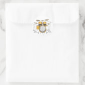 Gold/Gelb-Trommel-Kit: Runder Aufkleber (Tasche)