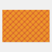 GOLD-GELBE-KARIERTE SCHIEFEN AUS ROTEM ORANGE GESCHENKPAPIER SET (Vorderseite 2)