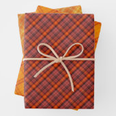 GOLD-GELBE-KARIERTE SCHIEFEN AUS ROTEM ORANGE GESCHENKPAPIER SET (Beispiel)