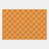 GOLD-GELBE-KARIERTE SCHIEFEN AUS ROTEM ORANGE GESCHENKPAPIER SET (Vorderseite 3)