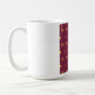 Gold Gelt & Flames Chanukka jüdischer Wohndekorati Kaffeetasse