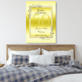 Gold Gem & Glitter 50th Golden Birthday Leinwanddruck (Insitu (Schlafzimmer))
