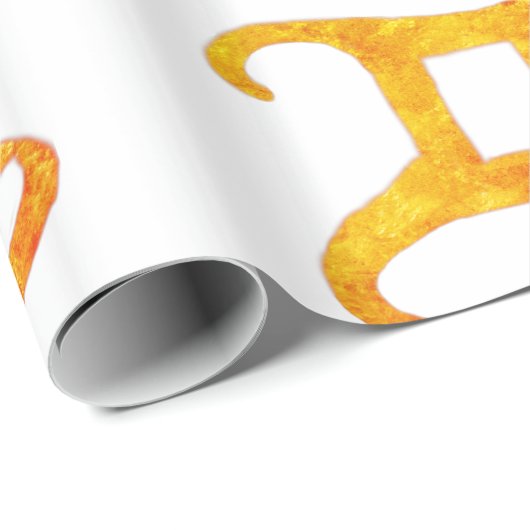 Gold Gemini Astrologie Geschenkpapier (Rolleneckpunkt)