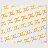 Gold Gemini Astrologie Geschenkpapier (Flach)