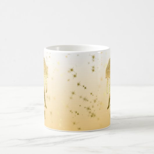 Gold Gemini Astrologie Horoskop Zodiac Sign Kaffeetasse (Mittel)