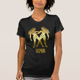 Gold Gemini Astrologie Horoskop Zodiac Sign T-Shirt