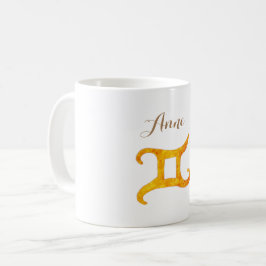 Gold Gemini Astrologie Kaffeetasse