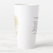 Gold Gemini Astrologie Zodiac-Zeichen | Monogramm Milchtasse (Vorderseite)