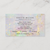 Gold Gemstone Braider Stylist Business Card Visitenkarte (Rückseite)
