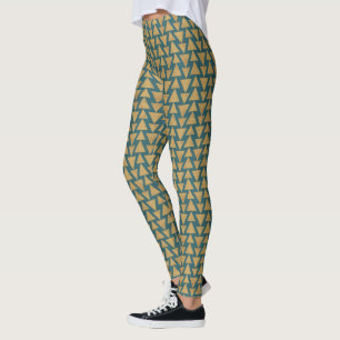 Gold Geo Schritt-  im Freien u. dunkles Leggings
