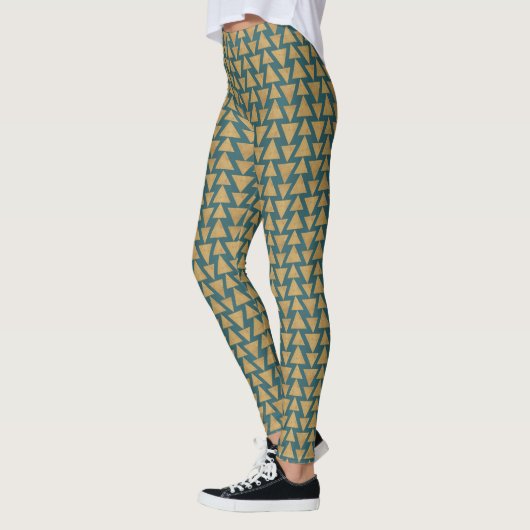 Gold Geo Schritt-| im Freien u. dunkles Leggings (Links)