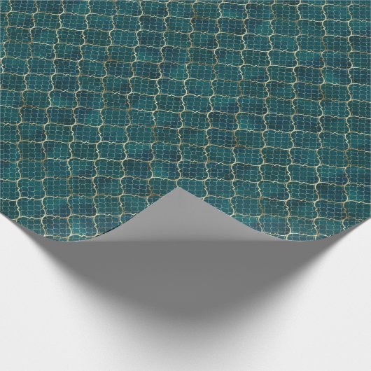 Gold Geometric Arabesque Geschenkpapier (Ecke)