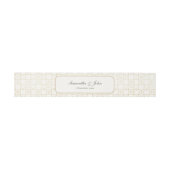 Gold Geometric Arch and Ivory Modern Wedding Einladungsbanderole (Flach)