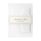 Gold Geometric Arch and Ivory Modern Wedding Einladungsbanderole (Vorderseite Beispiel)