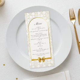 Gold Geometric Arch Art Deco Inspired Wedding Menükarte