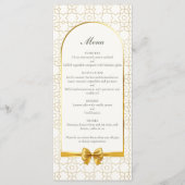 Gold Geometric Arch Art Deco Inspired Wedding Menükarte (Vorderseite)