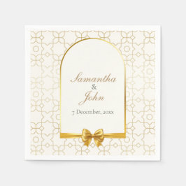 Gold Geometric Arch Art Deco Wedding Paper Napkins Serviette