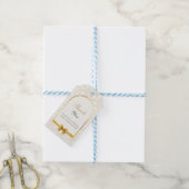 Gold Geometric Bow Wedding Favor Geschenkanhänger (Mit Garn)