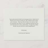 Gold Geometric Budget Hochzeit Dankeschön Karte (Rückseite)