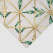 Gold Geometric Emerald Leaf Luxury Pattern Seidenpapier (Ausschnitt)