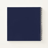 Gold Geometric Midnight Blue 8.5" Spiral NoteBook Notizblock (Rückseite)