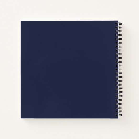 Gold Geometric Midnight Blue 8.5" Spiral NoteBook Notizblock (Rückseite)