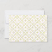 Gold Geometric Modern Wedding RSVP Card Karte (Rückseite)