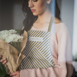 Gold Geometric Pattern Elegant Sophisticated Luxe Schürze