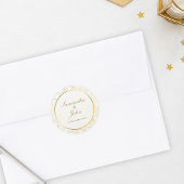 Gold Geometric Wedding Envelope Seal Sticker