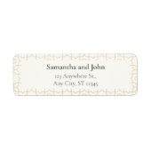 Gold Geometric Wedding Return Address Labels (Vorne)